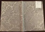 CARLETON V La Reine in Khaki 13 3/4 x 20" Wool Linen Blend Damask Fabric Sample