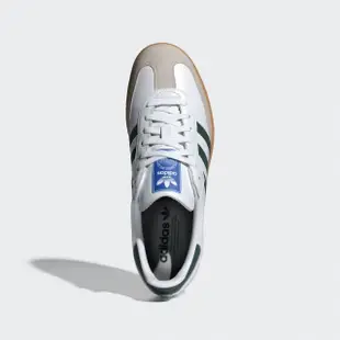 【adidas 愛迪達】SAMBA OG 休閒鞋 男鞋 女鞋 情侶鞋 白 綠 皮革 麂皮 德訓鞋(IE3437)