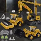 Plastic City Construction Excavator Models Crane Diecast Vehicle Boys