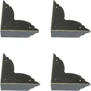 YES Time 8 Pieces 70x70x26mm/2.76" 2.76" 1.02" Antique Bronze Decorative Box Corner Covers Guards Desk Edge Protectors
