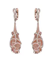 Genevive 14K Rose Gold Vermeil Drop Earrings