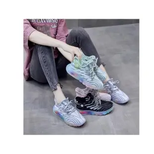 【A3】時尚百搭彩虹果凍透氣休閒鞋(韓版鞋款.穿著時尚好看 修飾腳板)