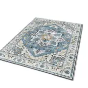 Boho Area Rug Low Pile Non-Slip Carpet for Bedroom Dining Room-9