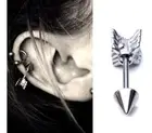 PAIR 16G 1/4" ARROW STEEL EAR DAITH HELIX TRAGUS CARTILAGE RINGS STUD BARBELLS