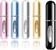 Mini Refillable Perfume Atomizer Travel Perfume Atomizer Refillable Perfume Refill Bottle Travel Atomizer Sprayer for Perfume Empty Spray Bottle Atomizer (Pink, Silver, Golden, Blue, Black)