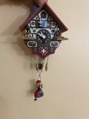 Vintage German Hansel And Gretel House Wooden Cuckoo Clock J. Engsiler Working