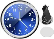 Analog Clock for Car Dashboard - Air Outlet Mounting Clip, Small Interior Decor Clock With Stick-on Option