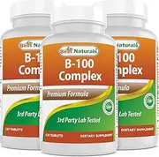 Best Naturals B 100 Complex 120 Tablets (B Complex Vitamins) (120 Count (Pack of 3))