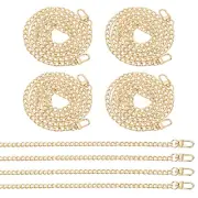 47.2" Flat Purse Chain 8 Pack Gold Purse Strap Handbag Chains Straps
