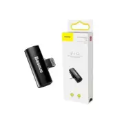 Baseus iPhone 2in1 Audio Splitter Adapter Charger + Earphone -Black