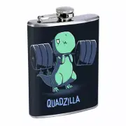 Dinosaur Gym Pun Em1 Flask 8oz Stainless Steel Hip Drinking Whiskey