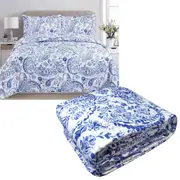 Lyon 3 Pce Lightly Quilted Polyester Cotton Coverlet Set Queen/King