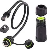 PENGLIN Starlink Mini/Gen3 Ethernet Adapter,Starlink Mini Cable Extender Adapter to Waterproof RJ45 Coupler Compatible with Starlink Dish & Router (Cable Length 9.84inch) 1 Pack