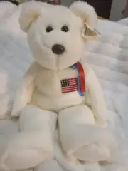 Ty Beanie Baby Liberty with brown nose, Tag Error