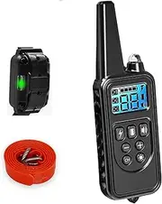 Training Electric Dog Training Collar 800m Pet Remote Control Waterproof Rechargeable Vibration with LCD Display Pet Supplies Dog Accessories Pet Products (Color : A)