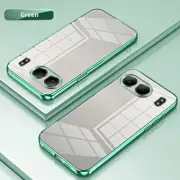 For OnePlus Nord 4, Shockproof Plating Frame Transparent Soft Rubber Case Cover