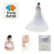 1T 1 Tier Rhinestone Crystal Rattail Edgel Bridal Wedding Veil