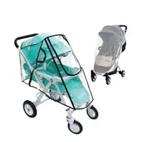 在飛比找momo購物網優惠-嬰兒車雨罩-加大款(升級EVA食品級雨罩 透明防水透氣嬰兒手