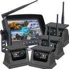 Digital Wireless 7" DVR monitor 4x solar magnetic reverse backup camera Caravan
