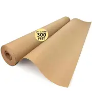 36" x 3600" (300') Brown Kraft Paper Roll, Bulletin Board Paper, Gift Wrappin...