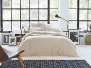 Sheridan Abbotson Belgian Linen Tailored Quilt Cover Flax