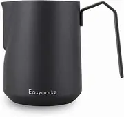 Easyworkz Espresso Steaming Pitcher Stainless Steel 600 ml Coffee Frothing Picther Milk Jug Cappuccino Latte Art Cup, Matte Black