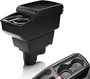 Car Armrest Box Center Console Storage Box Decoration Accessories Leather for Renault for Dacia for Duster 2019-2022 Storage Box(A3 White line no USB3)