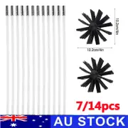 Flexible Chimney Sweep Flue Sweeping Brush Rod Kit Soot Cleaning Rods Set Home