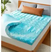 Queen Size Mattress Topper, 3-Inch Egg Crate Memory Foam, Cooling Gel, 60" x 80"