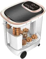 Foot Spa, Foot Bath Massager with Heat, Bubbles, Pumice Stone, Medicine Box, Digital Temperature Control, Red Light,Massage Rollers and Acupressure Massage Points, Fatigue Relief