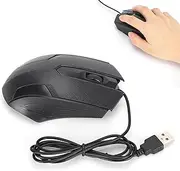 Computer Mouse, USB Mouse Wired Mouse PC Mouse Ergonomic Mouse Corded Mouse for Laptop Wired Optical Mouse 2400DPI Gaming Mouse(Black)