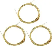 3 Set 6 Guitar Strings Replacement Good Touch Strong Penetrating Power for Acoustic Guitar