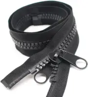 YaHoGa 2PCS #10 40 Inch Separating Black Zippers - Heavy Duty (40" 2pcs)