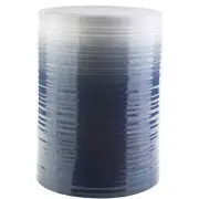 Waverly Ceramic Stool by Surya, Navy/Denim/White - WAV326-M