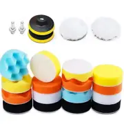 22 PCS Car Foam Drill Polishing Pad Kit, 3 Inch Buffing Pads Car Care Polishe...