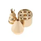 3pcs Brass Incense Holder Golden Cone Ash Catcher Incense Stick Holder For Home