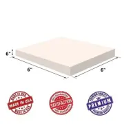 Upholstery Visco Memory Foam Square Sheet- 3.5 lb High Density 6"Hx6"Wx6"L