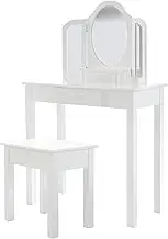 roba Children's Dressing Table with Vanity Mirror and Stool White