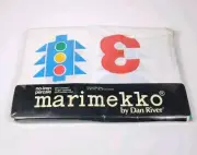 Vintage Marimekko Numbers Learning Sheet Twin Fitted Sheet 1980's Dan River New