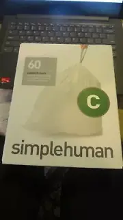 Simplehuman Code C Liners, Trash Bags, 10 Liter / 2.6-3.2 Gallon 60 Ct.