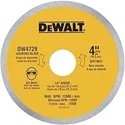 DEWALT DW4729 4-Inch Continuous Rim Diamond Saw Blade with 7/8-Inch Arbor for Tile