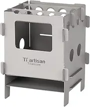 Portable Foldable Titanium Wood Burning Stove Pocket Stove Outdoor Camping Cooking Picnic Backpacking Stove GTRH