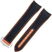 [KAVJU] 20mm 21mm FKM Rubber Replacement Watch Band For Omega Seamaster 600 300 AT150 Aqua Terra 8900 Steel Buckle Series Watch Strap