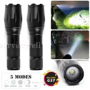 UPTO x2 XML-T6 Tactical Flashlight Torch Super Bright Camping LED Zoomable Torch