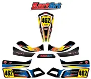 Arrow AX9 full custom KART ART sticker kit SUNRISE STYLE / graphics / decals
