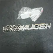 1x Chrome MUGEN Black Grille Emblem Badge Motors Spots Auto Limited Turbo fit 3D (for: Renault)