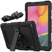 MCC Heavy Duty Samsung Galaxy Tab A 10.1 (2019) Strap Case T510 Kids Tough [Black]