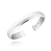 Simple & Trendy 3mm Band of Sterling Silver Toe or Pinky Ring