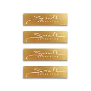 Snell Acoustics Speaker Badge Logo Engraved Solid 50.8mm(2")X14mm(0.55") GOLD