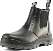 [HANDMEN] Work Boots for Men, Composite/Soft Toe Waterproof Working Boots, Slip Resistant Anti-Static Slip-on Safety Working Shoes 8 9 10 11 12 13